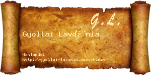 Gyollai Lavínia névjegykártya